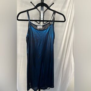 Blue slip dress